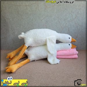 عروسک غاز سفید نوک نارنجی سایز بزرگ